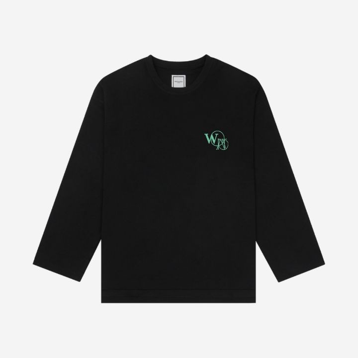 우영미 글로우 그래픽 백로고 슬라브 긴팔티