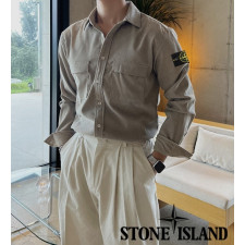 스톤아일랜드 투포켓 코듀로이 셔츠
