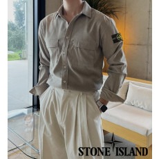 스톤아일랜드 투포켓 코듀로이 셔츠