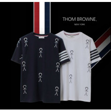 톰브라운 멀티 사람 사선 완장 반팔티