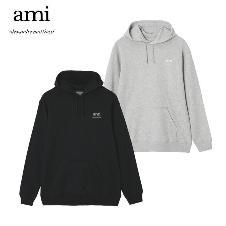 아미 베이직 로고 후드티