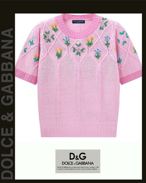 돌체앤가바나 여성 7261 프리지아 반팔 니트