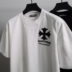 크롬하츠 레더 십자가 오버핏 반팔티