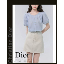 디올 여성 5080 면 반팔 블라우스