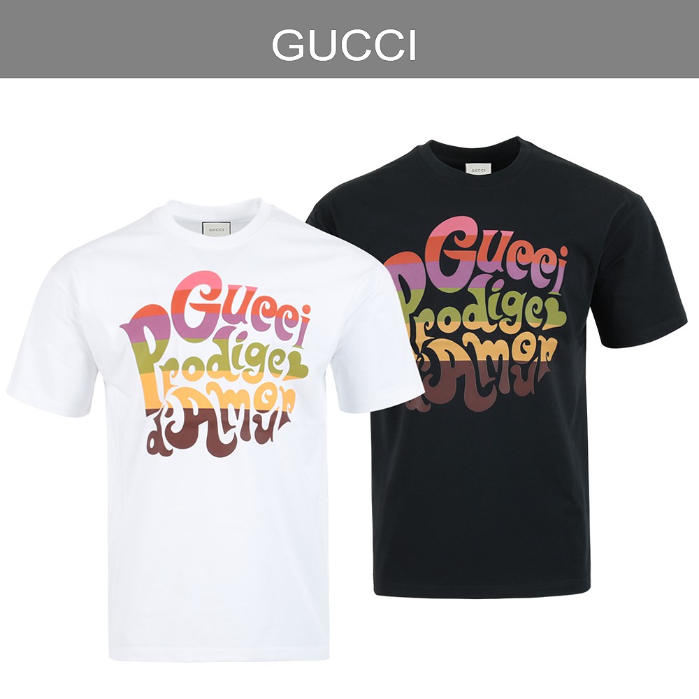 구찌 프로디지 아모르 프린트 실켓 라운드 반팔티