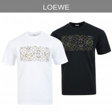 로에베 아나그램 스퀘어 프린트 실켓 라운드 반팔티