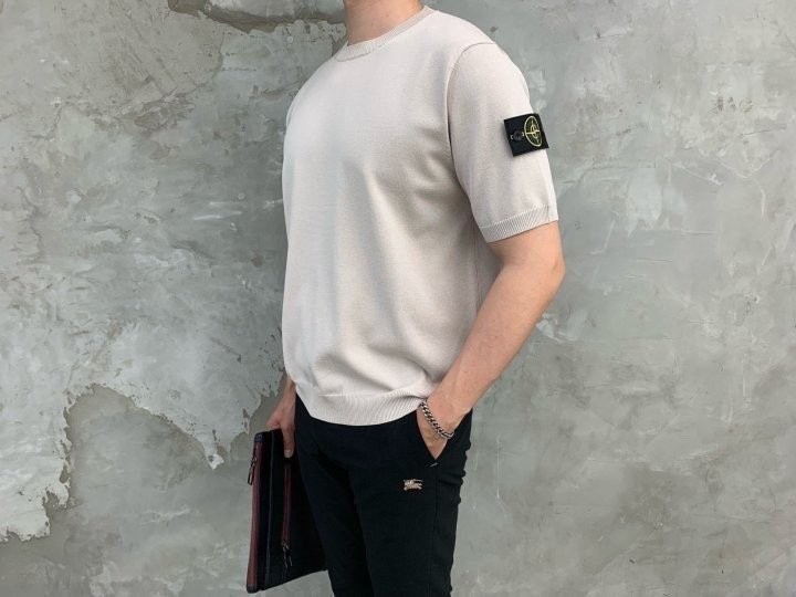 스톤아일랜드 라운드 반팔 니트