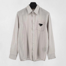 프라다 플레이트 린넨 셔츠