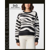 돌체앤가바나 여성 8253 지브라 시보리 라운드 니트