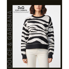 돌체앤가바나 여성 8253 지브라 시보리 라운드 니트
