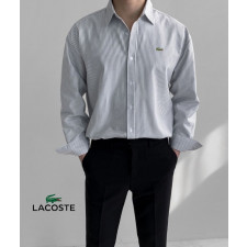 라코스테 코튼 포플린 스트라이프 셔츠