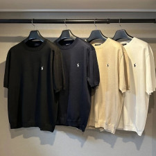 폴로 크루넥 반팔 니트