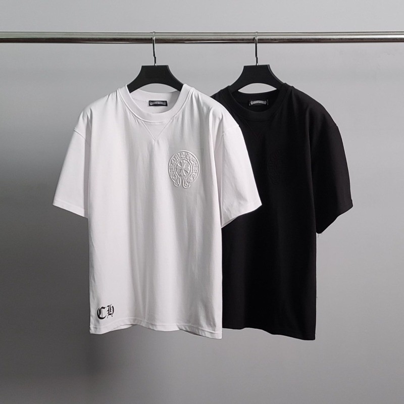 크롬하츠 엠보 말굽 오버핏 반팔티