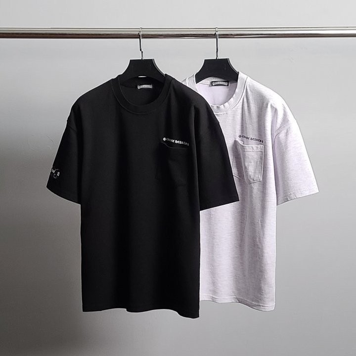 크롬하츠 멀티 레터링 오버핏 반팔티