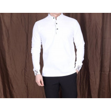 버버리 소매 체크 차이나 긴팔티