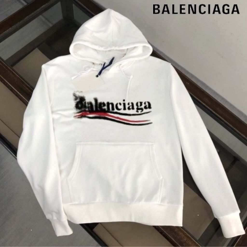 발렌시아가 폴리티컬 웨이브로고 후드티