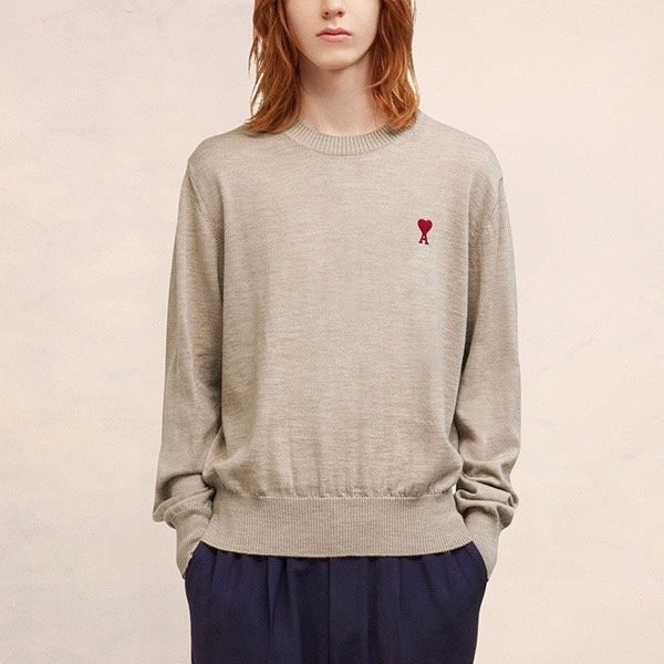 아미 드 꾀흐 엠브로이더리 크루넥 니트