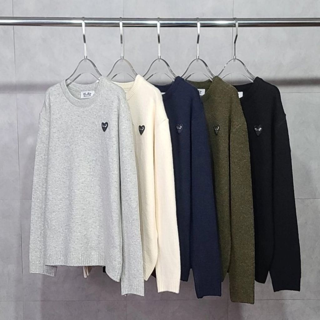 꼼데가르송 블랙 와펜 베이직 니트