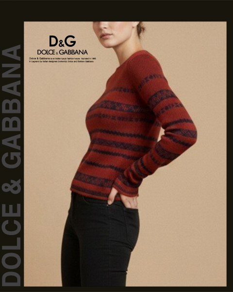 돌체앤가바나 여성 25-884 나바호 문양 라운드 니트