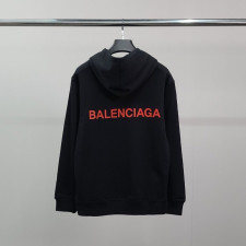 발렌시아가 레드 레터링 코튼 후드티