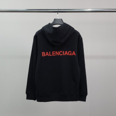 발렌시아가 레드 레터링 코튼 후드티