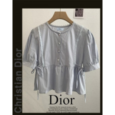 디올 여성 5089 면 반팔 블라우스