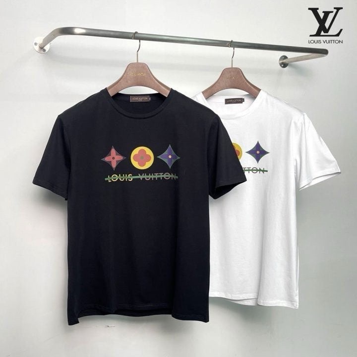 루이비통 시그니쳐 플라워 로고 라운드 반팔티