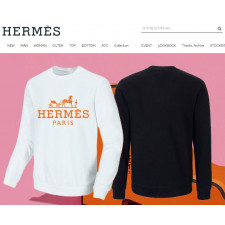 에르메스 오렌지 로고 스타일링 맨투맨