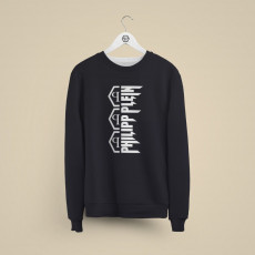 필립플레인 사선 로고 플라넷 맨투맨