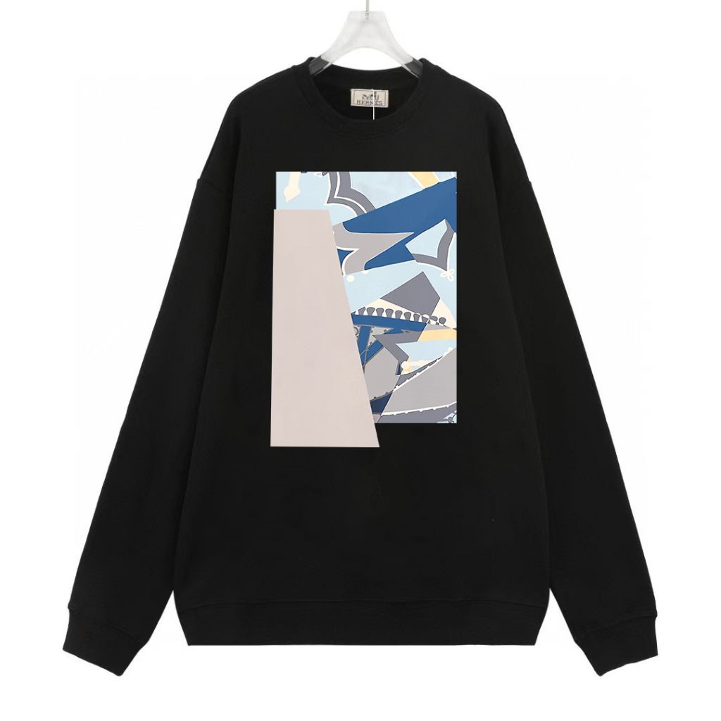 에르메스 반반 페인팅 나염 맨투맨