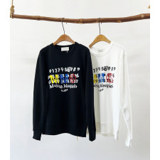 메종마르지엘라 투 레이어 필기체 넘버 프린팅 맨투맨