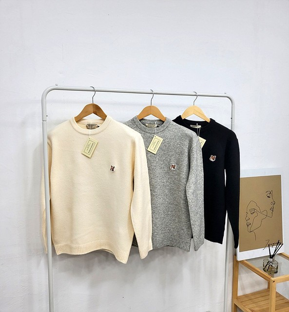 메종키츠네 캐시미어 울 니트