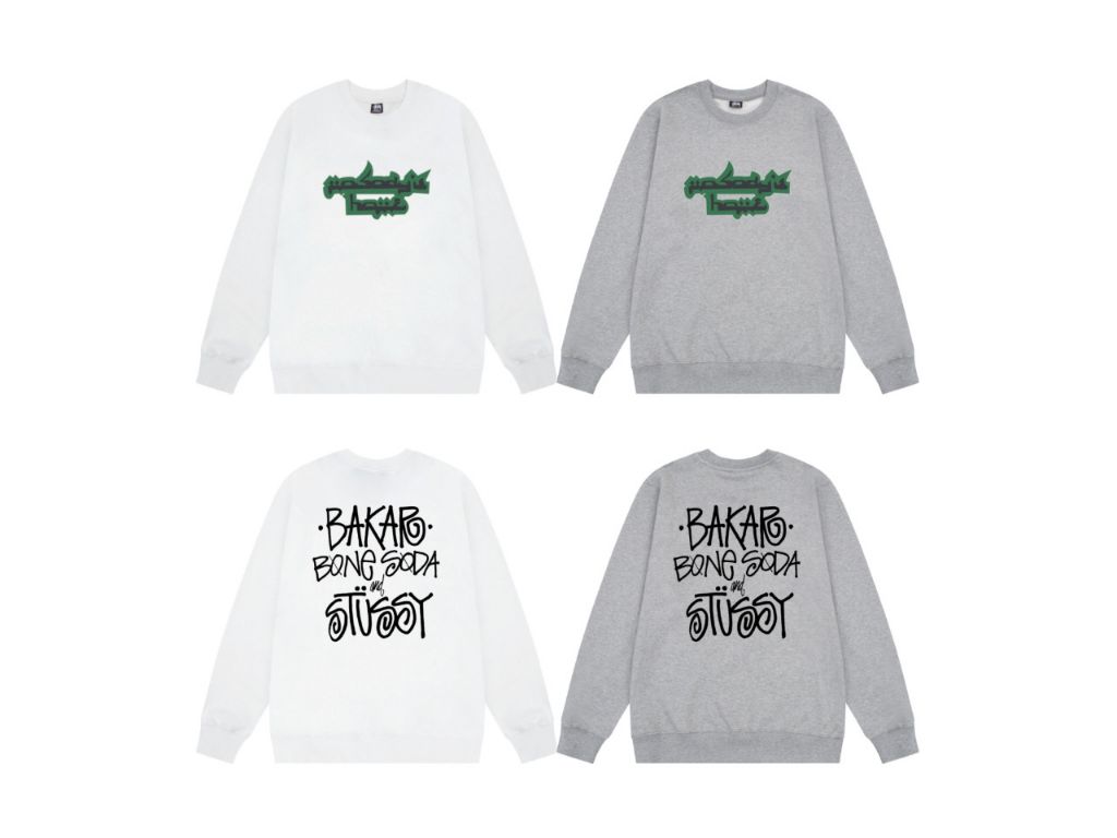 스투시 바카르 본소다 삼자 연명 프린트 맨투맨