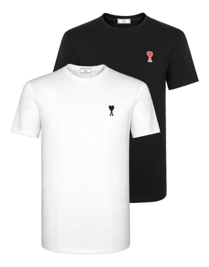 아미 드 꾀흐 프리미엄 스몰 하트 반팔티