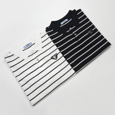 프라다 단가라 카라 반팔 니트