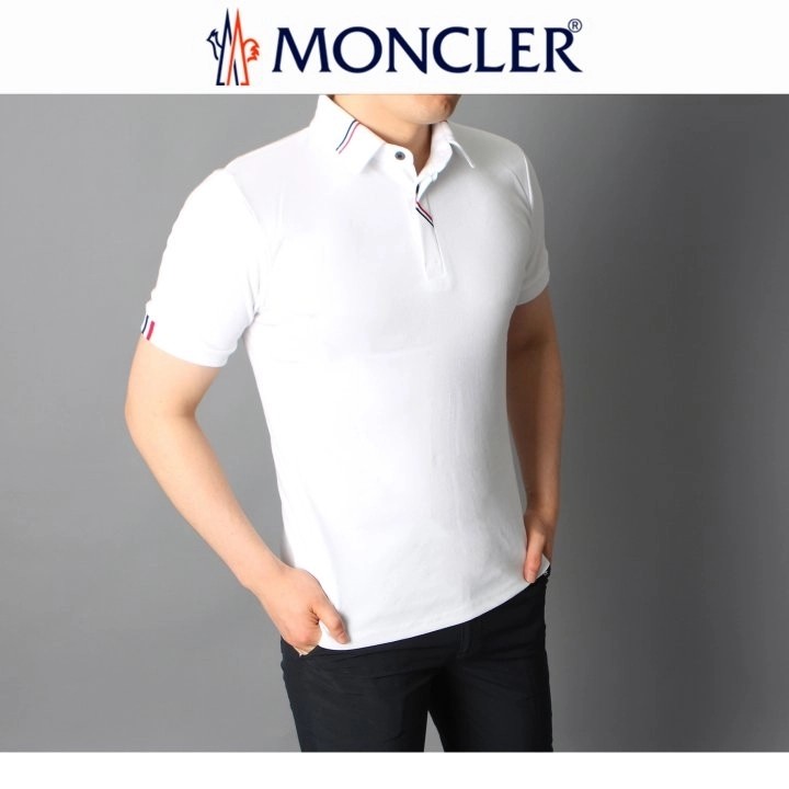 몽클레어 소매 테이프 반팔 카라티