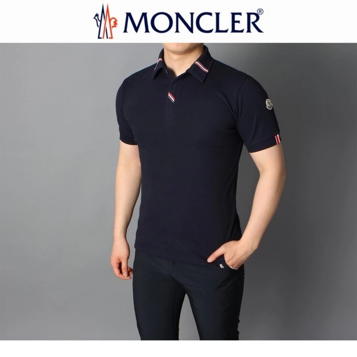 몽클레어 소매 테이프 반팔 카라티