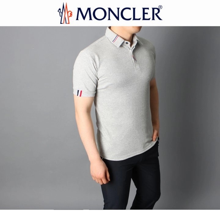 몽클레어 소매 테이프 반팔 카라티