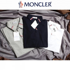 몽클레어 소매 테이프 반팔 카라티