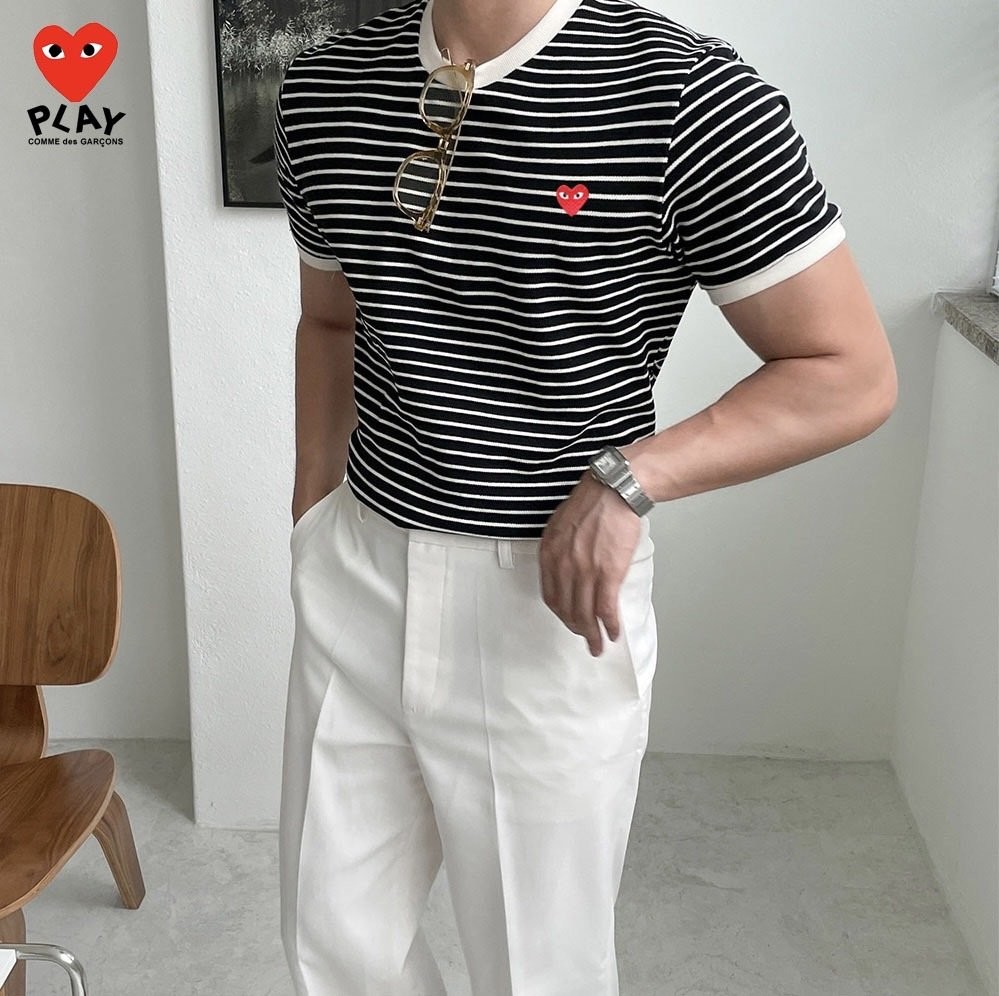 꼼데가르송 머슬 단가라 라운드 반팔티