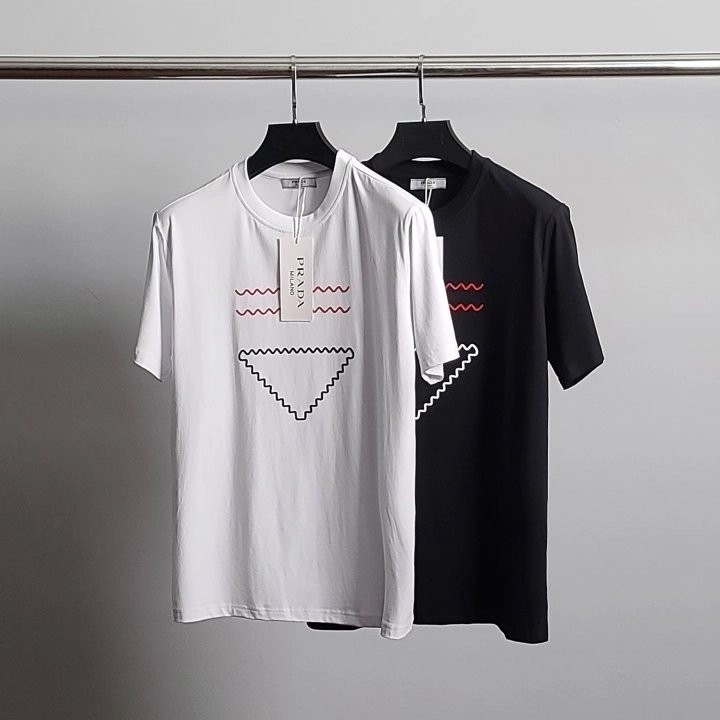 프라다 웨이브로고 라운드 반팔티