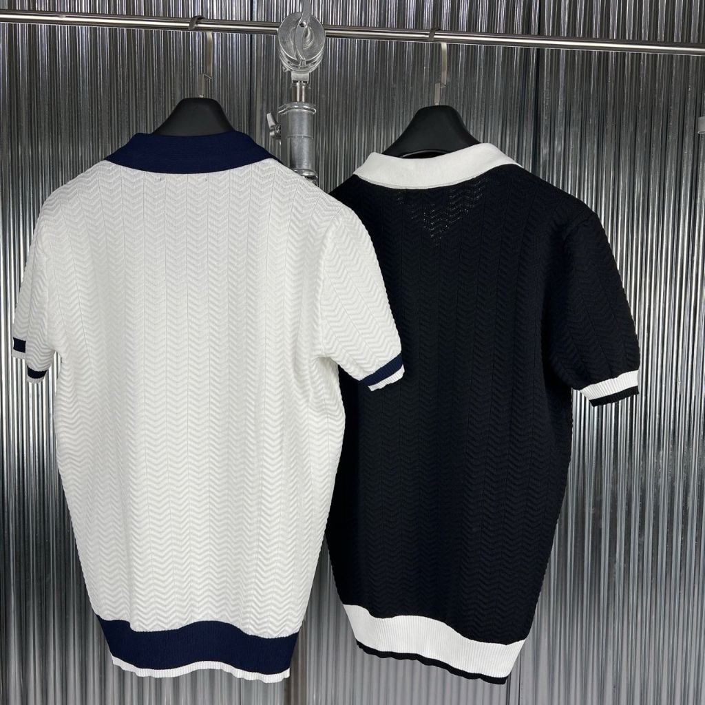 폴로 트라이 카라 반팔 니트