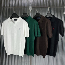 폴로 웨이브 카라 반팔 니트