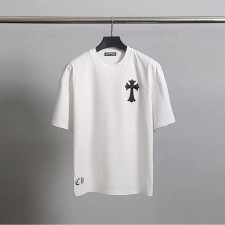 크롬하츠 레더 말굽 오버핏 반팔티