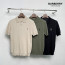 버버리 BT 자수 로고 골지 카라 반팔 니트