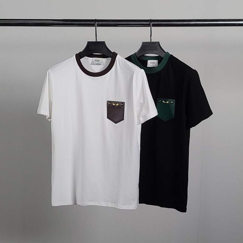 펜디 포켓 패치 라운드 반팔티