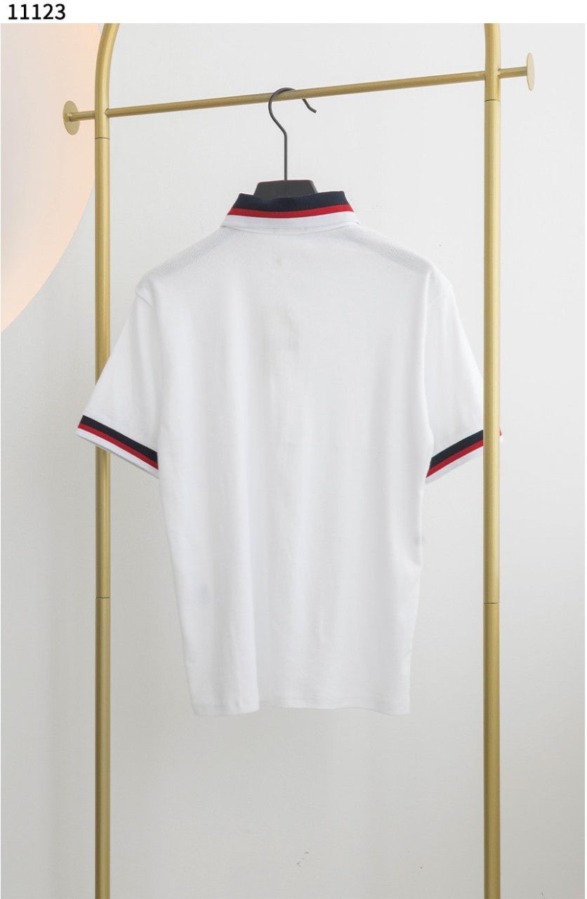 몽클레어 블랙 패치 PK 반팔 카라티