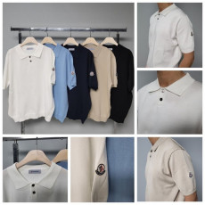 몽클레어 아이스 카라 반팔 니트