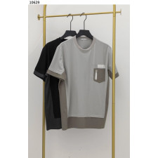 디올 가슴 포켓 배색 반팔티