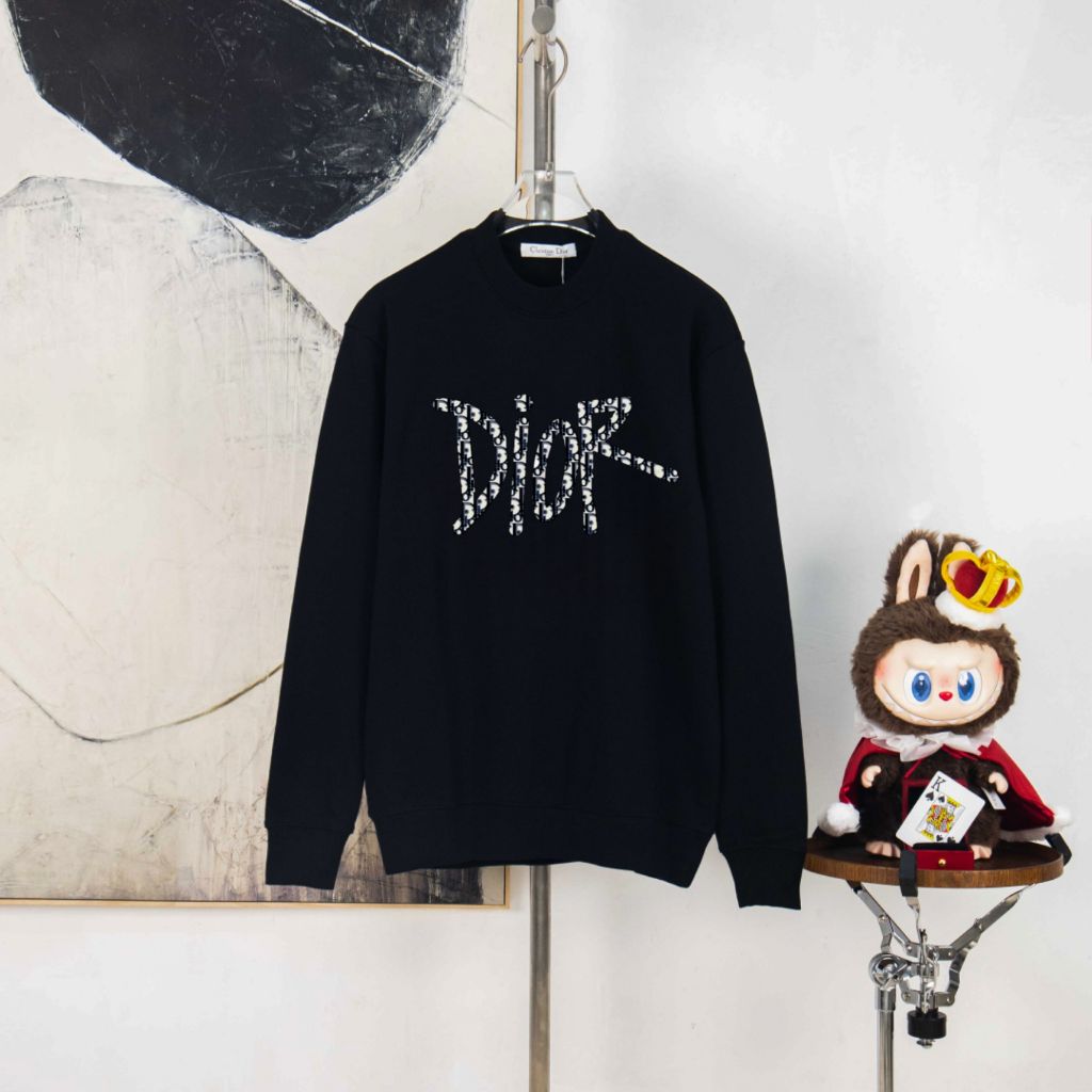 디올 오블리크 가슴 로고 맨투맨